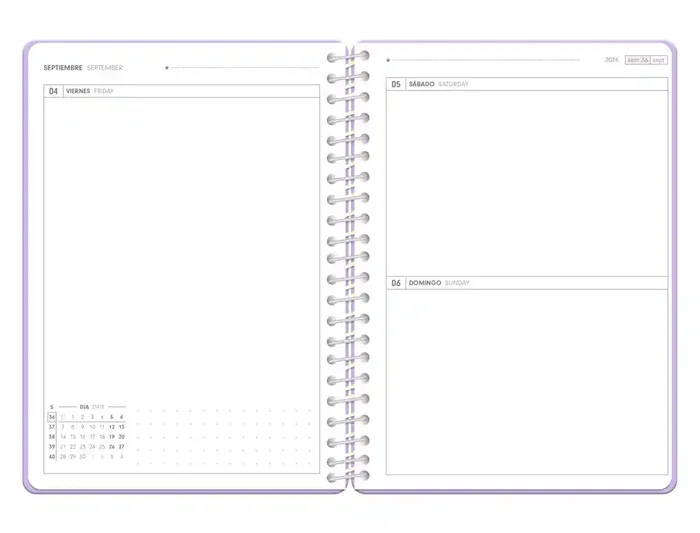 Antartik Agenda Escolar Espiral Essentials 2026-2027 Bilingüe, Día Página A5, Papel 80g FSC, Diseños Surtidos