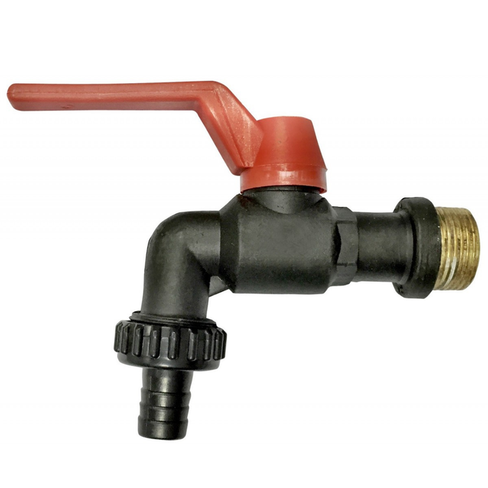 Riegolux Grifo Maneta Anti-Helada Nylon 3/4 pulgadas Rosca latón