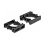DeLOCK Soporte para funda de cable con clip de bloqueo 34,5 mm, 4 piezas, Negro