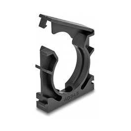 DeLOCK Soporte para funda de cable con clip de bloqueo 34,5 mm, 4 piezas, Negro