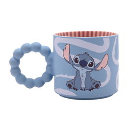 WIDDOP & CO Taza Stitch Disney Cerámica Azul Regalo Caja