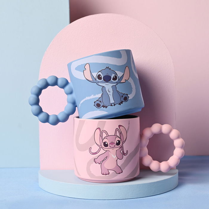 WIDDOP & CO Taza Stitch Disney Cerámica Azul Regalo Caja