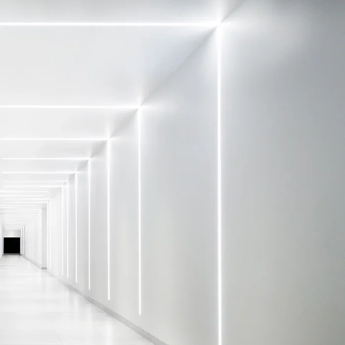 BX3 LIGHT Perfil de Aluminio para Empotrar en Escayola/Pladur BX3-PA-639-1M, Tira LED de 9mm, 1 Metro, Interior, Acabado Arquitectónico