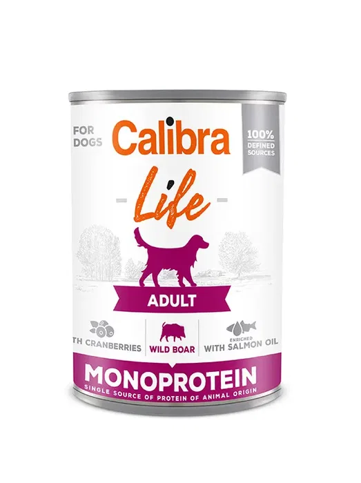 Calibra Life Perro Adulto Jabalí con Arándanos Lata 6x400 gr Calibra Life Perro Adulto Jabalí con Arándanos Lata 6x400 gr
