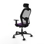 PIQUERAS Y CRESPO Silla de oficina Jorquera con mecanismo Sincro/Traslack Morado y Gris