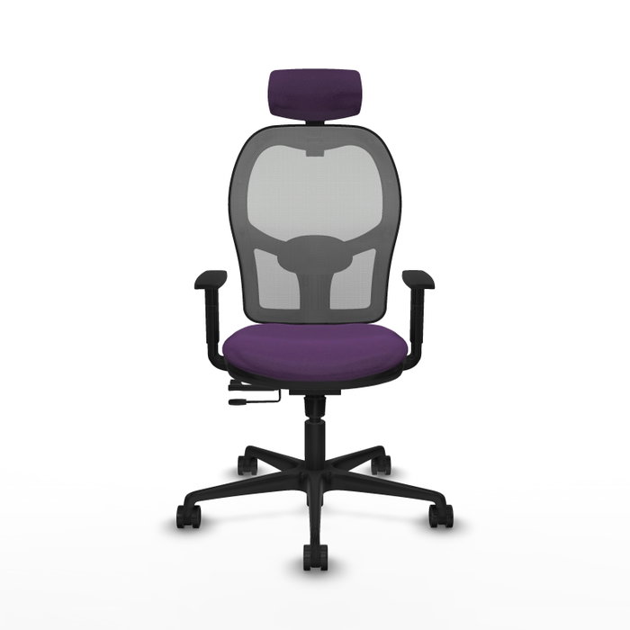 PIQUERAS Y CRESPO Silla de oficina Jorquera con mecanismo Sincro/Traslack Morado y Gris