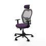 PIQUERAS Y CRESPO Silla de oficina Jorquera con mecanismo Sincro/Traslack Morado y Gris
