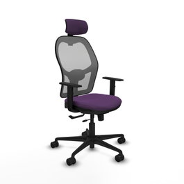 PIQUERAS Y CRESPO Silla de oficina Jorquera con mecanismo Sincro/Traslack Morado y Gris