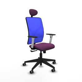 PIQUERAS Y CRESPO Silla de oficina Motilla con mecanismo Sincro, Morado y Azul