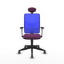 PIQUERAS Y CRESPO Silla de oficina Motilla con mecanismo Sincro, Morado y Azul