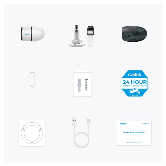 Reolink Go Series G330 Battery-4G Cámara de Seguridad IP Exterior Inalámbrica 4G Blanco