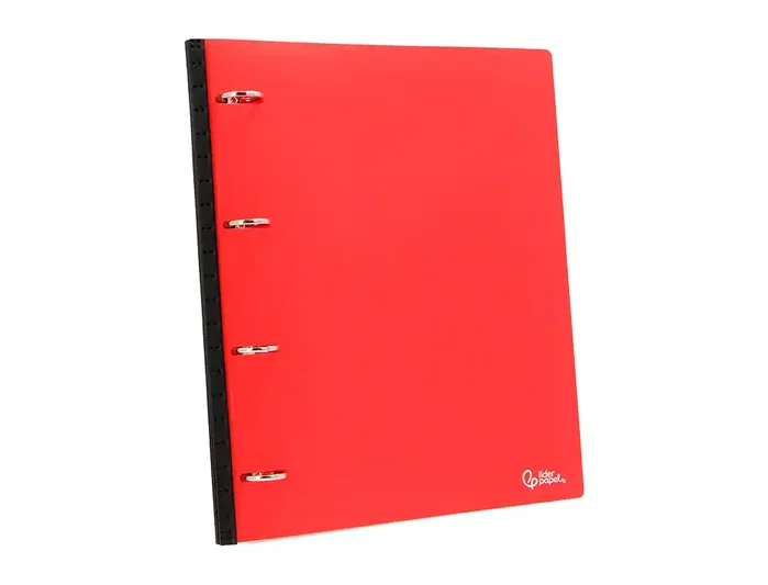 Liderpapel Carpeta de 4 anillas redondas 25 mm Rojo Liderpapel Carpeta de 4 anillas redondas 25 mm Rojo