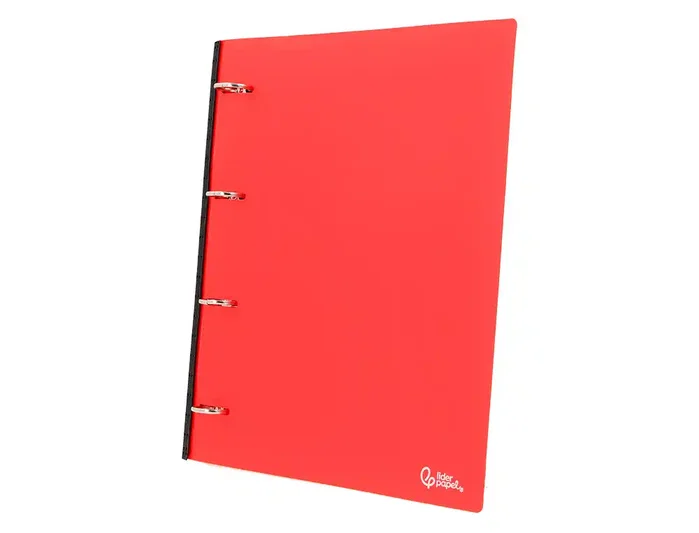 Liderpapel Carpeta de 4 anillas redondas 25 mm Rojo Liderpapel Carpeta de 4 anillas redondas 25 mm Rojo