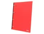 Liderpapel Carpeta de 4 anillas redondas 25 mm Rojo