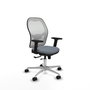 PIQUERAS Y CRESPO Silla de oficina Jorquera con mecanismo Sincro/Traslack, Gris y Blanco