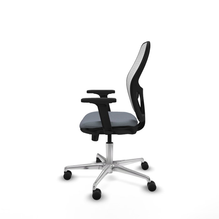 PIQUERAS Y CRESPO Silla de oficina Jorquera con mecanismo Sincro/Traslack, Gris y Blanco