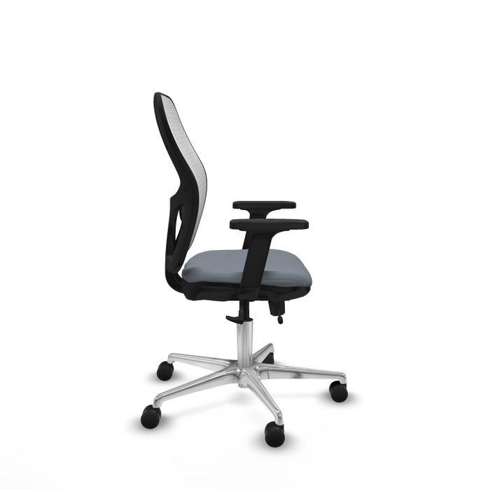 PIQUERAS Y CRESPO Silla de oficina Jorquera con mecanismo Sincro/Traslack, Gris y Blanco