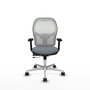 PIQUERAS Y CRESPO Silla de oficina Jorquera con mecanismo Sincro/Traslack, Gris y Blanco