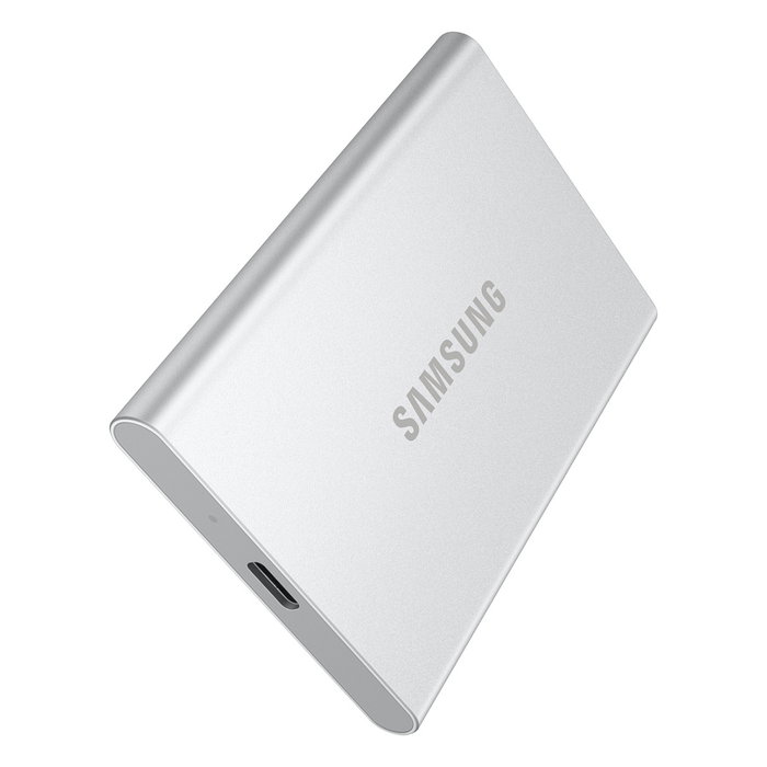 SAMSUNG Portable SSD T7 1TB USB-C 3.2 Gen 2 (10 Gbps) Externo Aluminio Plata - MU-PD1T0G/WW