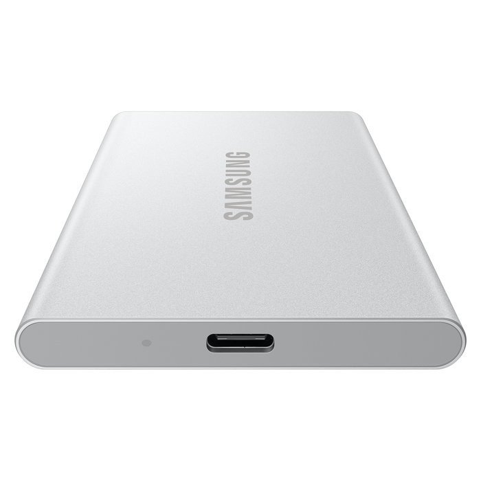 SAMSUNG Portable SSD T7 1TB USB-C 3.2 Gen 2 (10 Gbps) Externo Aluminio Plata - MU-PD1T0G/WW