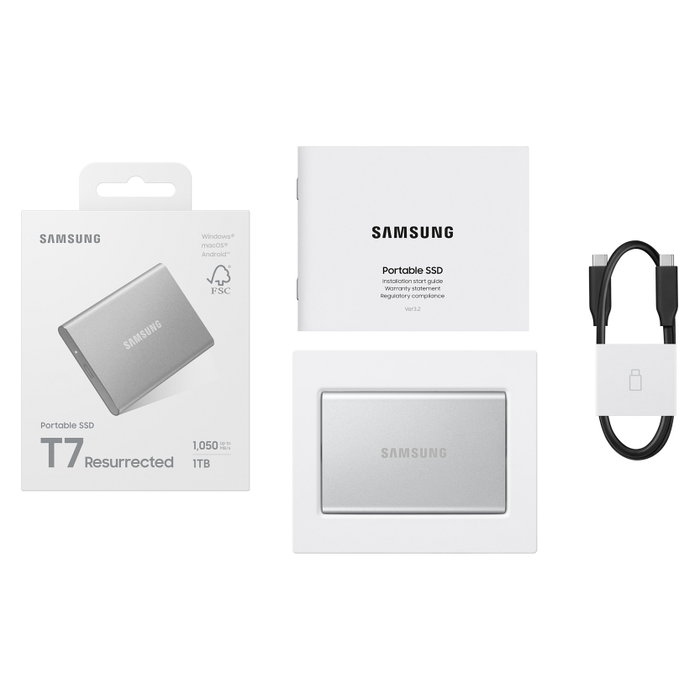 Samsung Portable SSD T7 1 TB Plata