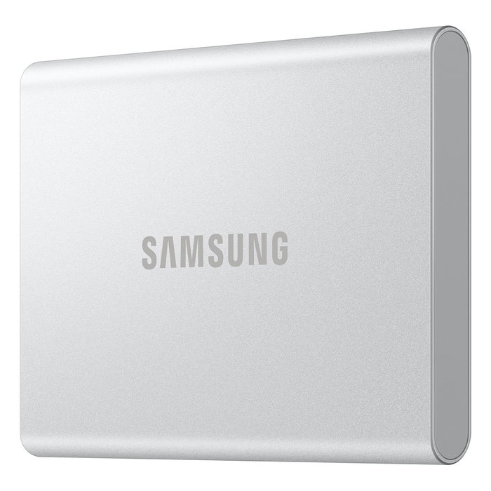 SAMSUNG Portable SSD T7 1TB USB-C 3.2 Gen 2 (10 Gbps) Externo Aluminio Plata - MU-PD1T0G/WW