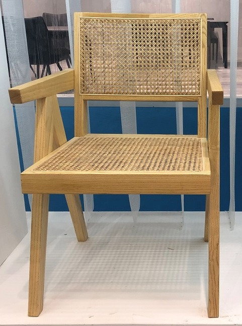 DKD Home Decor Silla Olmo y Ratán Natural