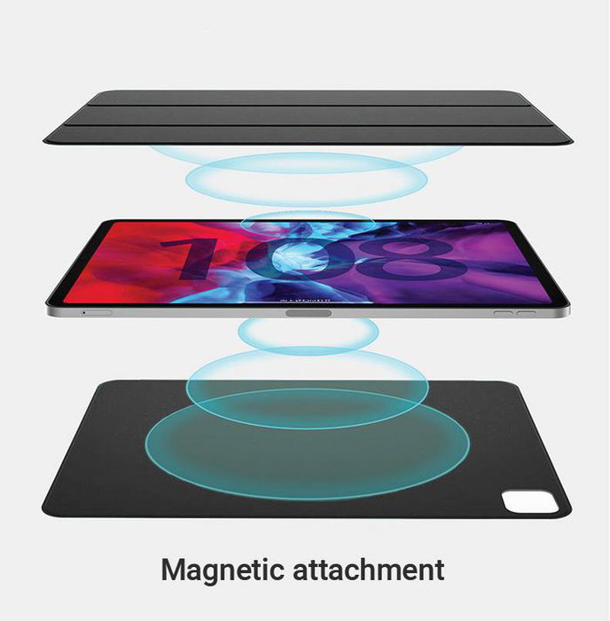 eSTUFF Funda Magnética iPad Pro 12.9 Pulgadas para 2022, 2021 y 2020 COLORADO Negra con Soporte para Apple Pencil y Función Activar/Suspender