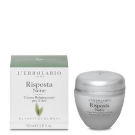 L'Erbolario Respuesta Crema Facial Noche para Piel Cansada - Crema de Noche con Aceites, Vitaminas y Antioxidantes - 50 ml