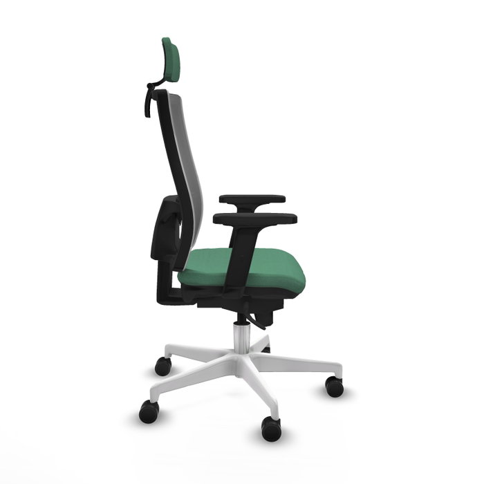 PIQUERAS Y CRESPO Silla de oficina Horna con mecanismo Sincro, Verde esmeralda y Gris PIQUERAS Y CRESPO Silla de oficina Horna con mecanismo Sincro, Verde esmeralda y Gris
