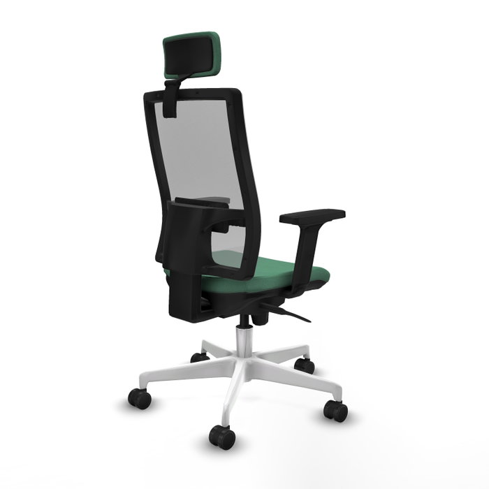 PIQUERAS Y CRESPO Silla de oficina Horna con mecanismo Sincro, Verde esmeralda y Gris PIQUERAS Y CRESPO Silla de oficina Horna con mecanismo Sincro, Verde esmeralda y Gris