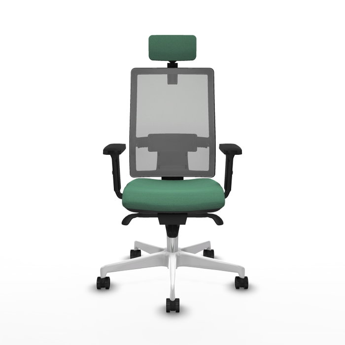PIQUERAS Y CRESPO Silla de oficina Horna con mecanismo Sincro, Verde esmeralda y Gris PIQUERAS Y CRESPO Silla de oficina Horna con mecanismo Sincro, Verde esmeralda y Gris
