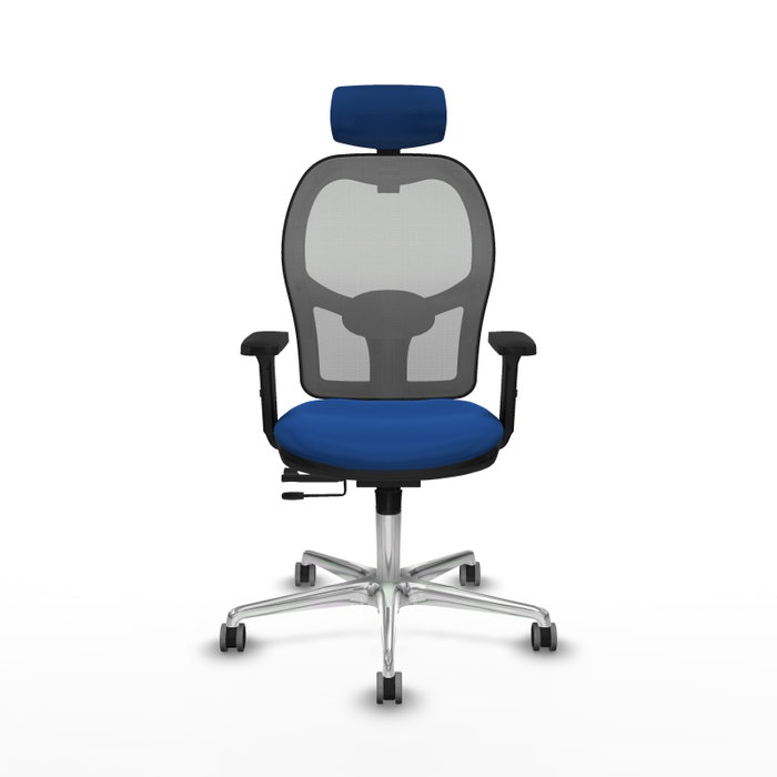 PIQUERAS Y CRESPO Silla de oficina Jorquera con mecanismo Sincro/Traslack Azul y Gris PIQUERAS Y CRESPO Silla de oficina Jorquera con mecanismo Sincro/Traslack Azul y Gris