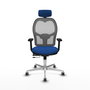 PIQUERAS Y CRESPO Silla de oficina Jorquera con mecanismo Sincro/Traslack Azul y Gris