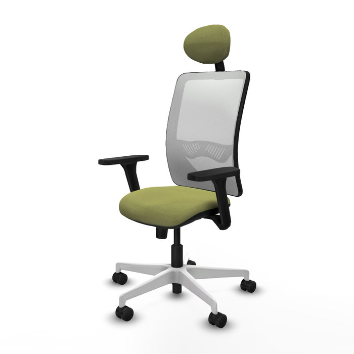 PIQUERAS Y CRESPO Silla de oficina Zulema Verde oliva y Blanco PIQUERAS Y CRESPO Silla de oficina Zulema Verde oliva y Blanco