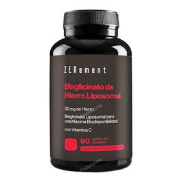 ZENEMENT Ironzen Hierro con Vitamina C 90 Cápsulas - Microcápsulas Lipofer, Sabor Mejorado Sin Metálico, Vegano, Sin Gluten