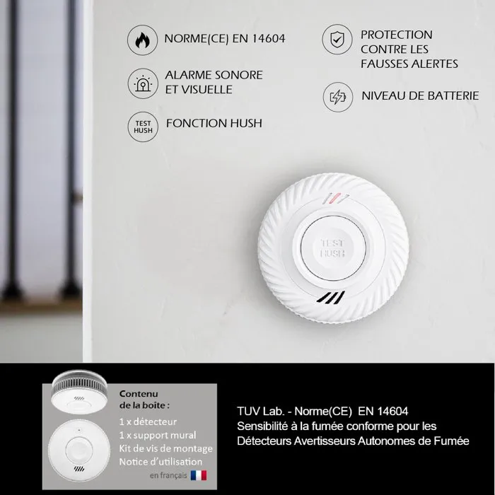 KYF Detector de Humo con Wifi AAAOO45295 - Batería Sellada de 10 Años, Certificado CE