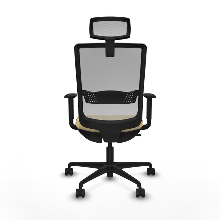 PIQUERAS Y CRESPO Silla de oficina Haches con mecanismo Sincro/Traslack en Crema y Gris PIQUERAS Y CRESPO Silla de oficina Haches con mecanismo Sincro/Traslack en Crema y Gris