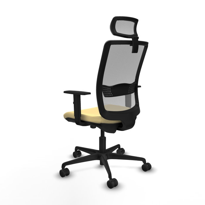 PIQUERAS Y CRESPO Silla de oficina Haches con mecanismo Sincro/Traslack en Crema y Gris PIQUERAS Y CRESPO Silla de oficina Haches con mecanismo Sincro/Traslack en Crema y Gris