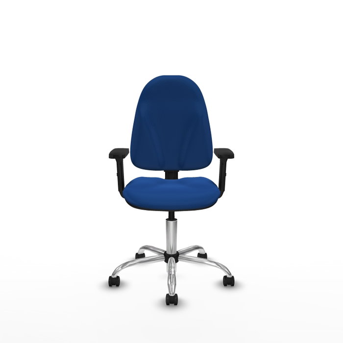 PIQUERAS Y CRESPO Silla de oficina Algarra Azul con Brazos 2D