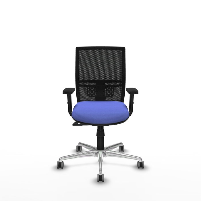 PIQUERAS Y CRESPO Silla de oficina Yunquera con mecanismo Sincro, Azul claro y Negro
