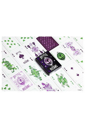 Bicycle Disney Green & Purple Villains Baraja Poker Ultimate