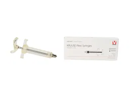 Kruuse Jeringa Plexi 10ml con Boquilla Luer-lock de Metal