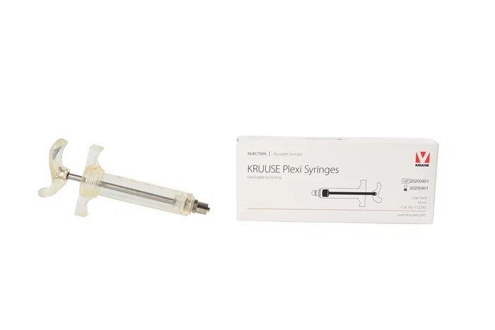 Kruuse Jeringa Plexi 10ml con Boquilla Luer-lock de Metal Kruuse Jeringa Plexi 10ml con Boquilla Luer-lock de Metal