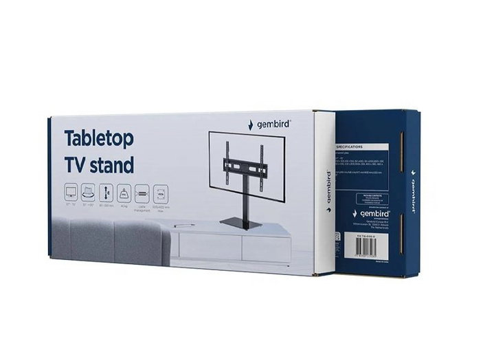 GEMBIRD Soporte Sobremesa para TV 37 - 65 Pulgadas, Sosten para Pantalla Plana LCD LED