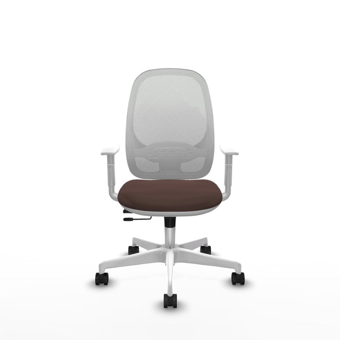 PIQUERAS Y CRESPO Silla de oficina Cilanco con mecanismo Sincro/Traslack Marrón oscuro y Blanco PIQUERAS Y CRESPO Silla de oficina Cilanco con mecanismo Sincro/Traslack Marrón oscuro y Blanco