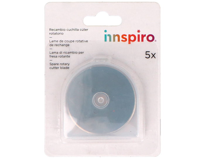 Innspiro Recambio cuchilla cúter rotatorio 5 unidades diám. 45mm Innspiro Recambio cuchilla cúter rotatorio 5 unidades diám. 45mm