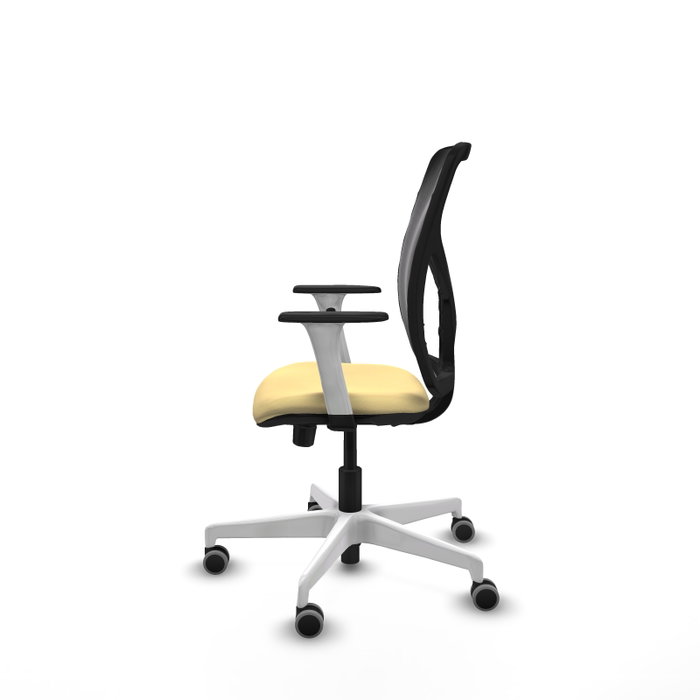 PIQUERAS Y CRESPO Silla de oficina Motilla con mecanismo Sincro/Traslack, Crema y Negro