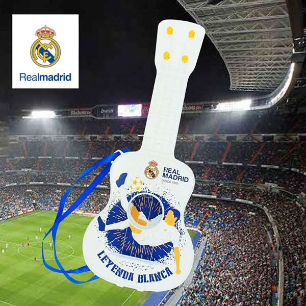 Reig Guitarra 4 cuerdas en estuche Real Madrid 36x15x4 cm