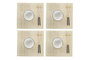 DKD Home Decor Sushi Set 16 Piezas Bambú y Gres Blanco y Negro